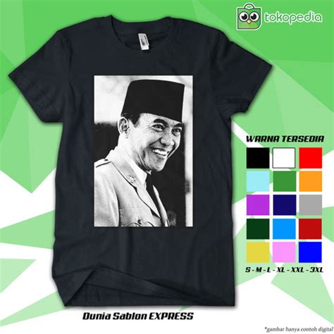 Jual KAOS MERDEKA SOEKARNO NEW PREMIUM KAOS PLASTISOL MURAH - L - Kab ...