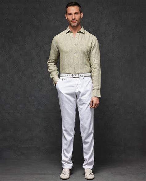 Rare Rabbit Mens Borium-2 Pastel Green Full Sleeve Melange Linen Fabri