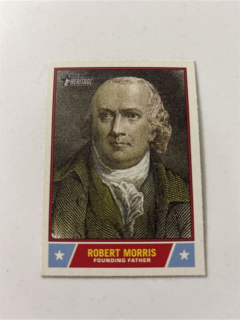 Robert Morris 2025 Topps Heritage #NS-14 Notable Americans Price Guide ...