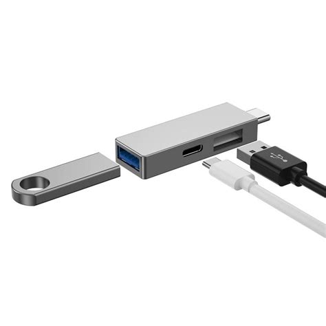 WIWU Alpha T02 Pro Type-C Male to PD USB-C + Dual USB Female Adapter 3 ...