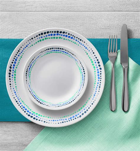 Corelle Ocean Blue Dinnerware Set for 6 | 18 Piece Chip and Crack ...