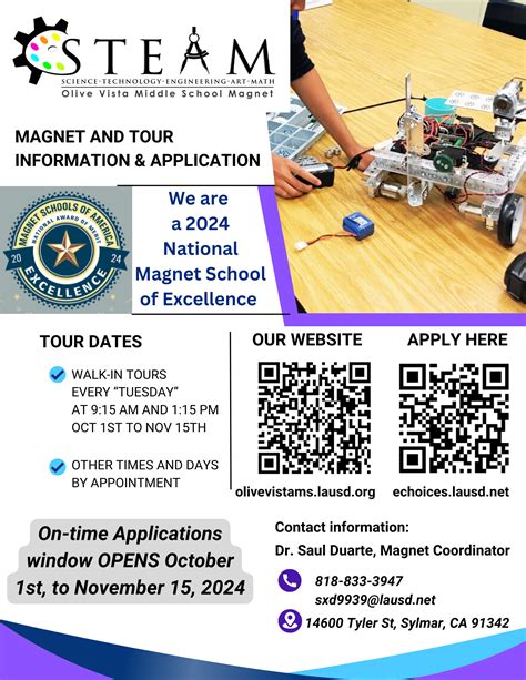 2024-25 Magnet Application – Olive Vista STEAM Magnet – Olive Vista ...