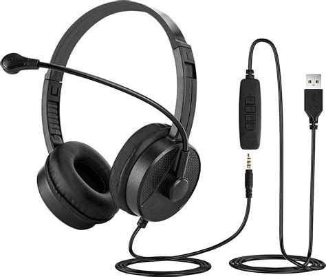 Geekria 3.5mm AUX Wired Computer Headphones with Noise Canceling ...