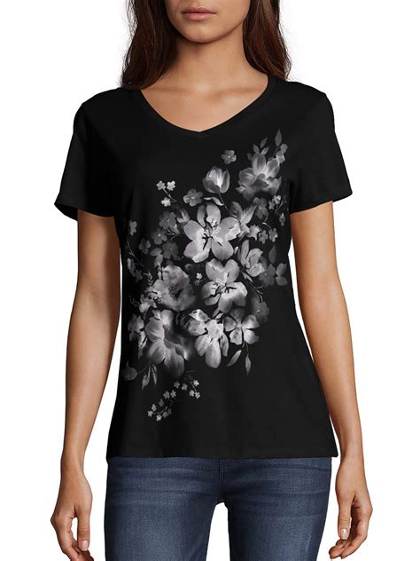 Hanes Women's Short-Sleeve V-Neck Graphic T-Shirt - Walmart.com