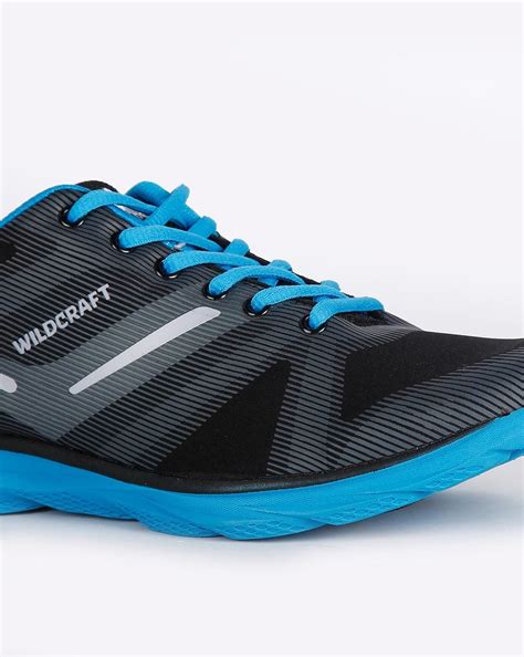 Buy Black Wildcraft Printed Knitted Lace-Up Shoes | AJIO