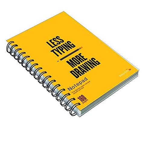 Buy Askprints Unruled Wire Bound"Less Typing, More Drawing" Quoted ...