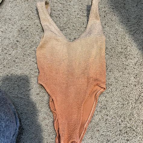 Bond by bond eye one piece orange swim suit never worn - Depop