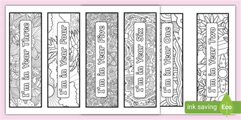 Year Group Bookmarks to Colour,new class bookmark,transition