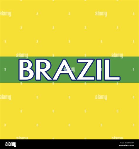 Brazil in Brazilian Flag Colors with Green Stripe Stock Photo - Alamy