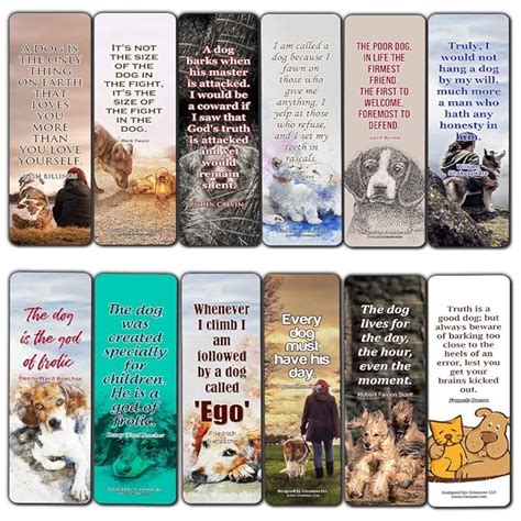 Creanoso Inspirational Dog Quotes Bookmarks (12-Pack) – Awesome ...