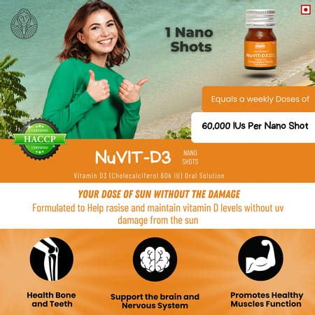 Buy THE OLD NATURAL NUVIT D3 VITAMIN D3 60000 ONCE IN A WEEK - 5ML PACK ...