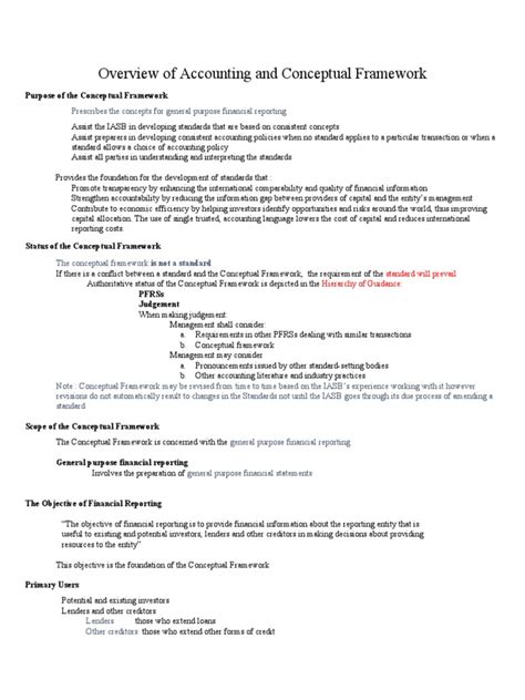 Overview of Accounting and Conceptual Framework | PDF