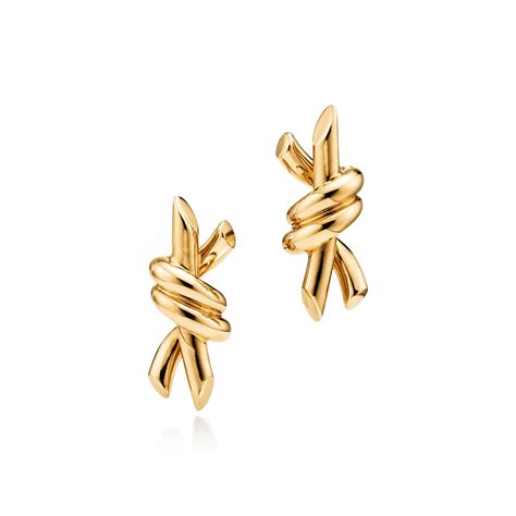 Tiffany Knot:Small Earrings in Yellow Gold | Tiffany & Co. US