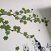 Decals Design 'Green Autumn Leaves Branch' Wall Sticker (PVC Vinyl, 50 ...