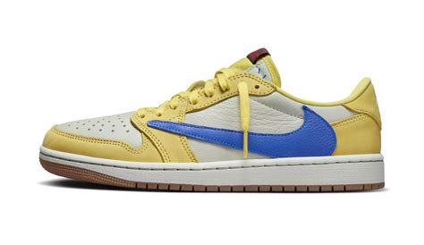 Travis Scott's Air Jordan 1 Low Canary Yellow Sneaker Releases in May