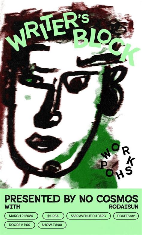 No Cosmos X RODAISUN Present WRITERS BLOCK Vol. 3, URSA mtl, Montreal ...