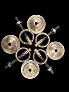 Kkriya Home Decor Antique Brass Door Ring Pull Handle, Floral Engraved ...