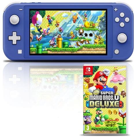 Buy Nintendo Switch Lite Blue Gaming Console Bundle with Super Mario ...