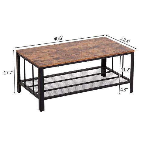 Buy Ktaxon Vintage Coffee Table,Rustic Industrial Coffee Table with ...