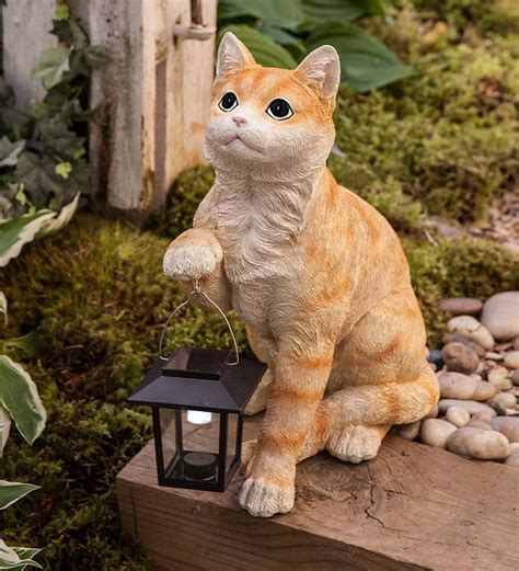 Funny Garden Cat Statue at Ethan Carl blog