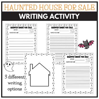October Haunted House for Sale Writing Creative Fall Writing | TPT