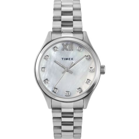 TIMEX Trend Women Mother of Pearl White Round Dial Analog Watch - TW2W