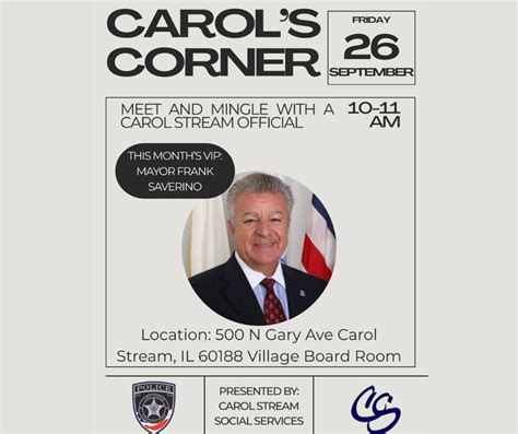 Carol’s Corner by Carol Stream Police Departments Social Services Unit ...