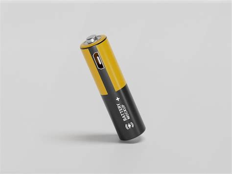 Psd charger pencil battery mockup | Premium PSD