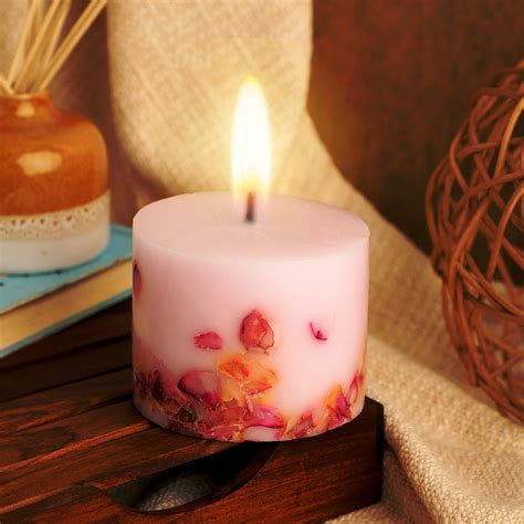 Garden Rose Pillar Candle – Light Jewels