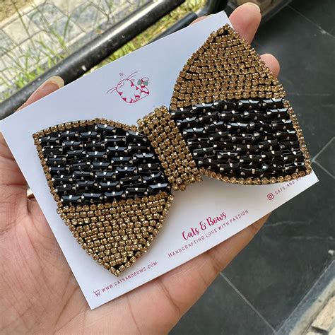 Diamond Gold- Bejeweled Bow – Cats&Bows