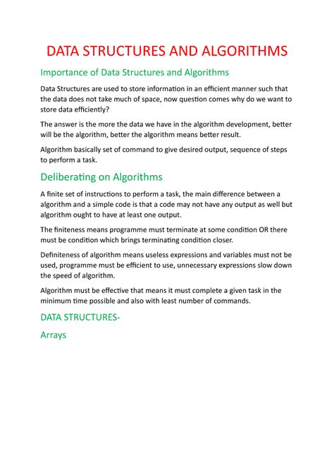 DATA Structures AND Algorithms - DATA STRUCTURES AND ALGORITHMS ...