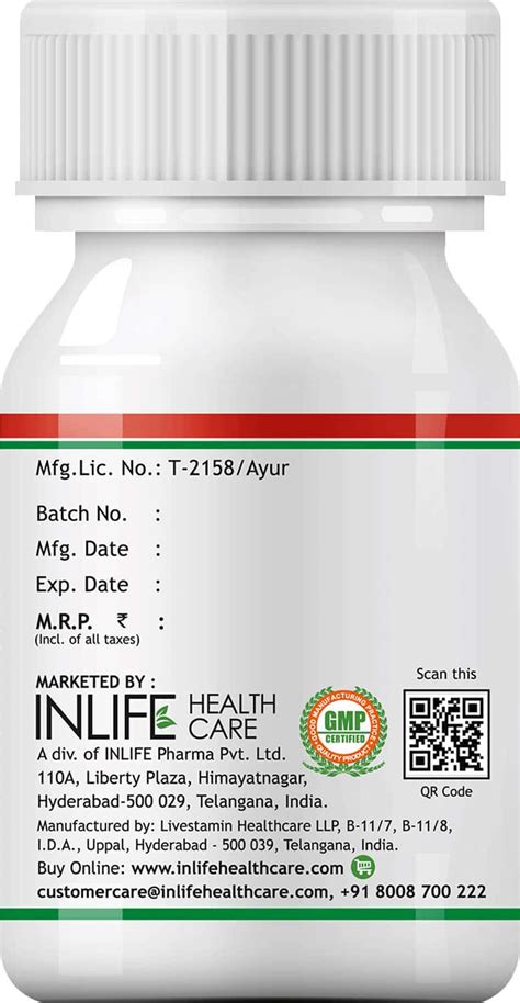 Buy INLIFE SAFED MUSLI EXTRACT, 500MG (60 VEGETARIAN CAPSULES) Online ...
