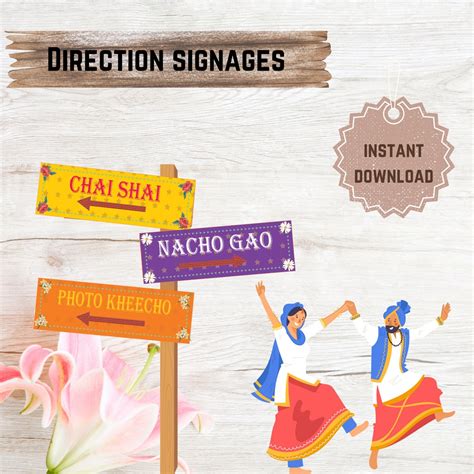 Buy 18 Quirky Desi Phrases Haldi Sangeet Mehndi Wedding Signs Welcome ...