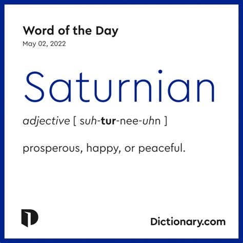 Word of the Day: Saturnian