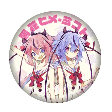 鳴花ヒメ・ミコト缶バッジ B | gynoid official store | ガイノイドオフィシャルストア