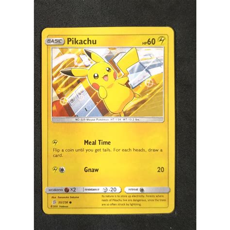 Pikachu Basic 55/236 พิคาชู Pokemon Card (Normal) ภาษาอังกฤษ | Shopee ...