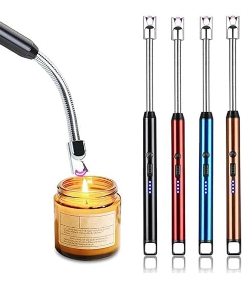 metal Rechargeable Electric Arc Lighter for Candles, Kitchen, 360 ...