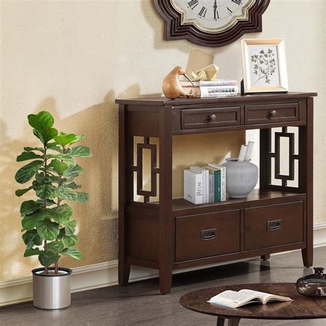 36 Inch High Console Table With Drawers