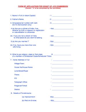 Fillable Online indianarmy nic Application Form - Indian Army ...