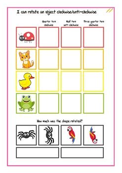 Image result for Rotations Clockwise and Counterclockwise Test