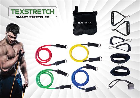 Buy Texstretch Latex Smart Stretcher Combo of Resistance Tube, Door ...