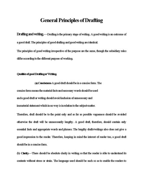 Qualities of Good Drafting and Rules of Composition - General ...