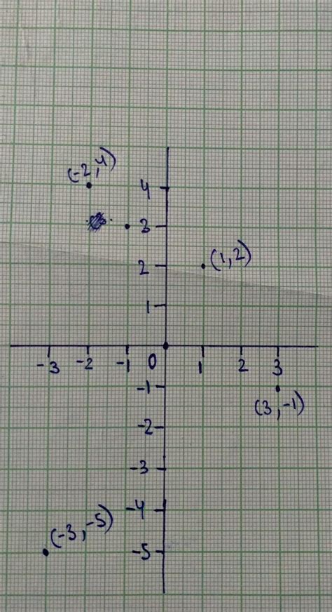 Plot the following points on the graph paper: (i) (-2,4) (ii) (3,-1 ...