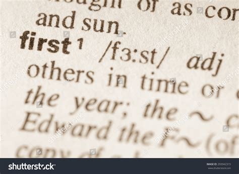 Image result for Define First