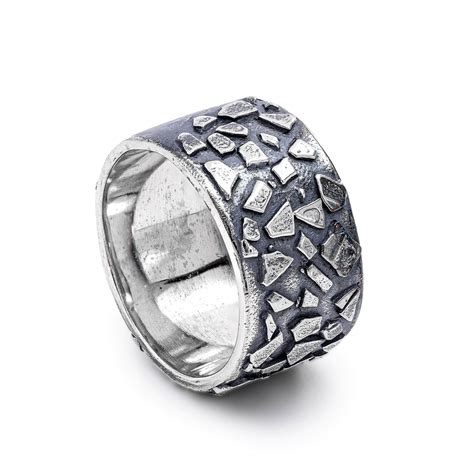 Imprint Hand-Forged 925 Silver Ring with Tactile, Raised Surface | 925 ...