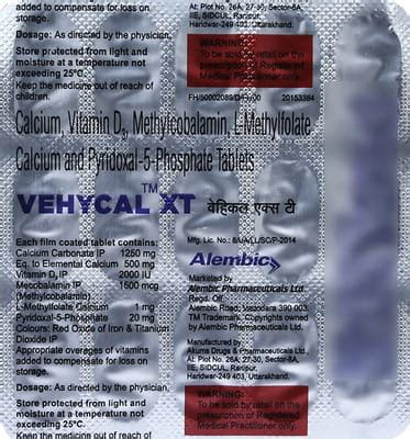 Vehycal XT Tablet: Uses, Side Effects, Price, Dosage & More Info ...
