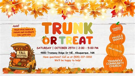 Trunk or Treat Harvest Festival, 4800 Tramway Ridge NE, Albuquerque, NM ...