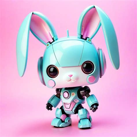 Kawaii pastel chibi robotic bunny - AI Generated Artwork - NightCafe Creator