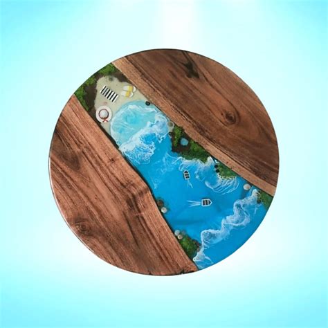 Resin Wood Table With Ocean Effect for sale | Buy Resin Wood Table With ...