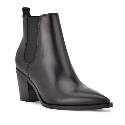 Nine West Black Booties in 2024 | Womens leather ankle boots, Heeled ...